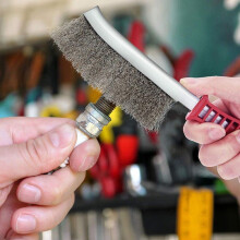 Grill Cleaning Brush with Scraper, Heavy Duty Stainless Steel BBQ Brush for Grease Removal