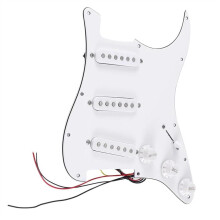 Prewired SSS Pickguard for Stratocaster Guitar, Loaded Single Coil Electric Guitar Replacement Kit