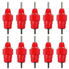 10 Pack Screwin Chicken Water Nipples Poultry Drinker Feeder Set for Ducks, Quick Replacement Supply