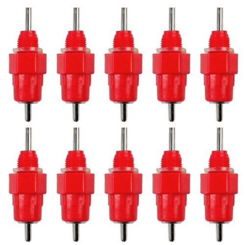 10 Pack Screwin Chicken Water Nipples Poultry Drinker Feeder Set for Ducks, Quick Replacement Supply