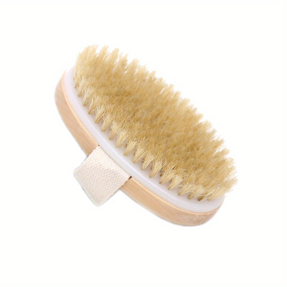 Wooden Bristle Body Brush - a Gentle Exfoliating for Thorough Cleansing, Soft Skin, And Relaxation - Ideal for Both Wet