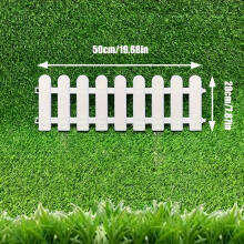 (2pcs) 2pcs/5pcs White Plastic Garden Fence Boards - Freestanding Mini Lawn Edging And Flower Bed Barrier, Durable,