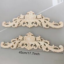 (44.96cm-2pcs) Apliques y revestimientos de madera adecuados para decoración de muebles: virutas de madera talladas para puertas de cam
