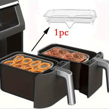 304 Edelstahl-Luftfritteuse-Gestell |Stapelbarer Korb, geeignet für Hähnchenflügel, Toastständer, Kochständer,