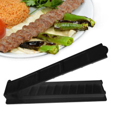 Barbecue Skewers Kebab Maker Set with Uniform Black Finish for Outdoor Picnic Camping BBQ