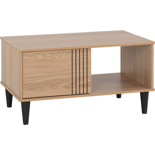 Seconique Tessa 1 Door Coffee Table - Natural Oak Effect 1