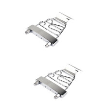 Adjustable Guitar Tailpiece Bridge Silver Finish for 4 String Archtop Bass Guitar Easy Install Upgrade