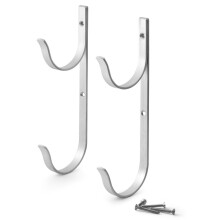 Pool Pole Hangi Premium 2pc Aluminum Holder Set, Telescopic Poles, Skimmers, Leaf Rests, Nets