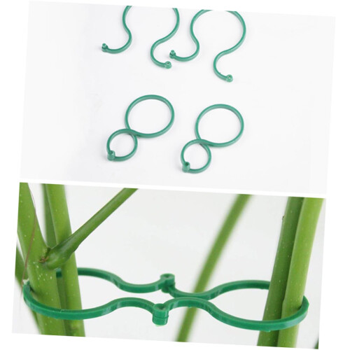200pcs Reusable Gourd Shape Plant Support Clips Gentle Secure Adjustable Garden Ties 2