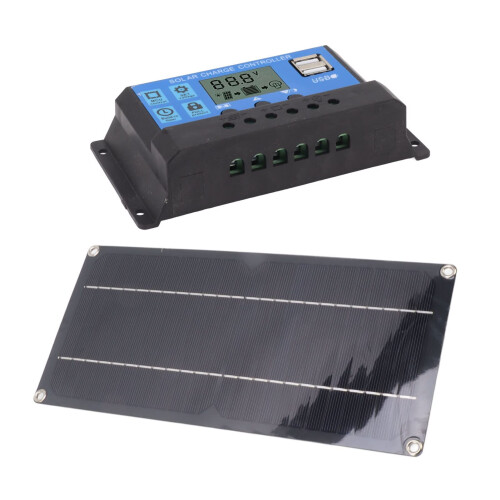 6W Monocrystalline Solar Panel Kit with Stable Output Controller, Reliable Solar Flood and Security Light System for Outdoor Yard 1