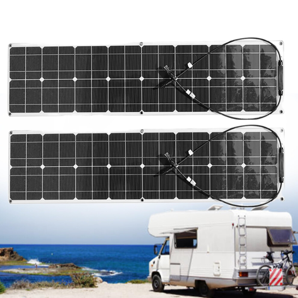 200W Flexible Solar Panel Kit For Rv Boat Off Grid, Efficiency 21V Monocrystalline White Panels 9330225152934