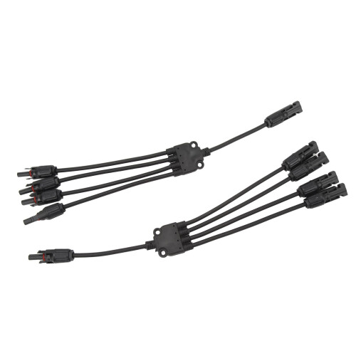 Solar Y Branch Connector 1 to 4 Expansion MC4 Parallel Adapter Cable for Solar Panel Easy Plug Installation