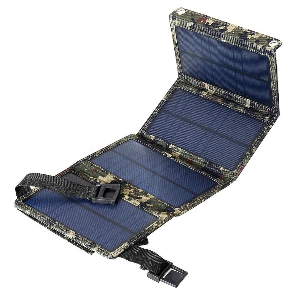 20W Portable Solar Panel Foldable Solar Charger With Fast Usb Charging For Camping Hiking Travel Camouflage 9073542831112