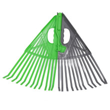 24 Tine Plastic Leaf Rake for Lawns and Flower Beds, Detachable Garden Rake with Lightweight Design