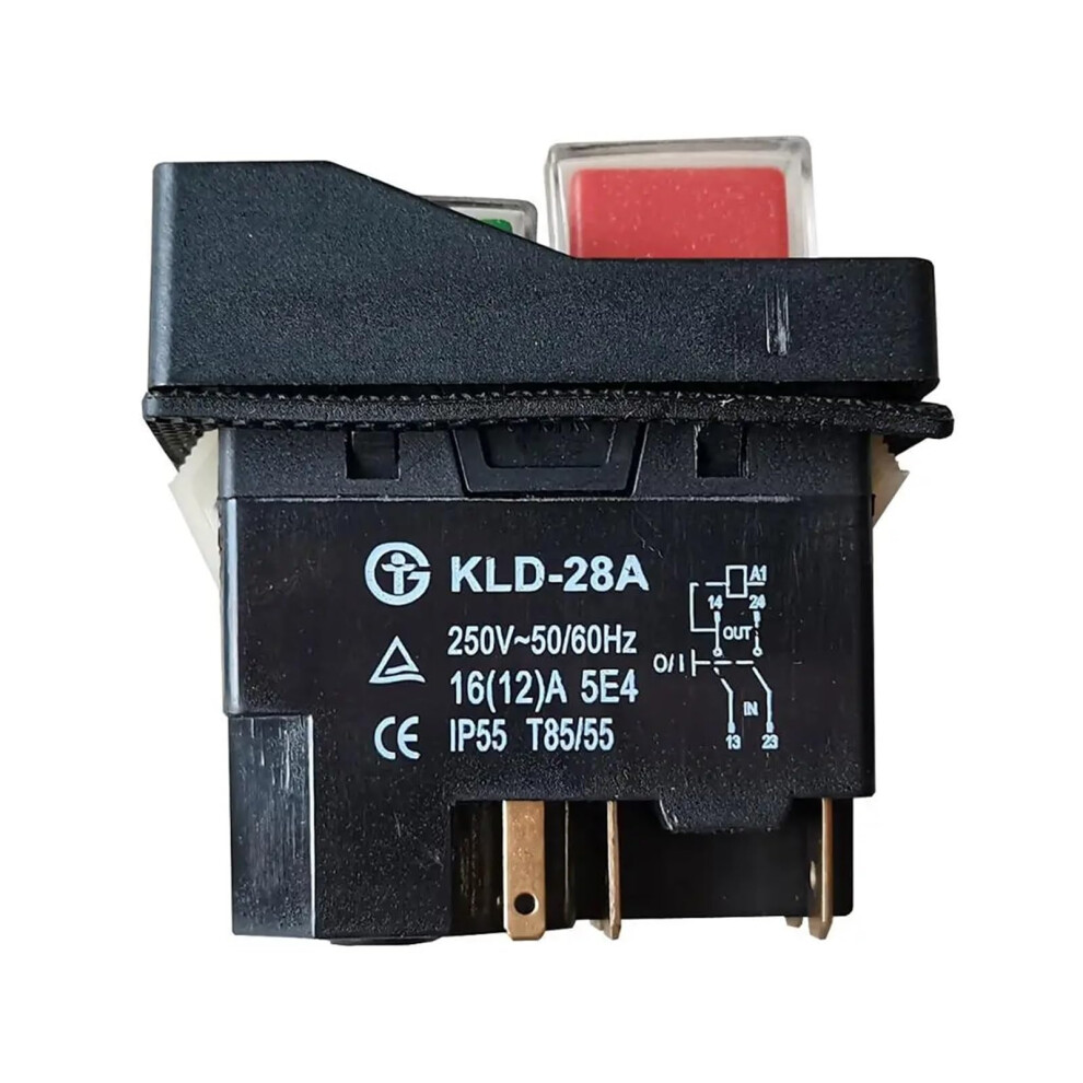 Kld28a Industrial Push Button Switch Ac 250V 16A, Electromagnetic Start Stop Switch For Machine Tools 9330225153252