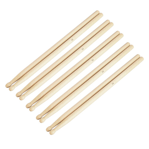 12 Pairs 7A Maple Drum Sticks for Beginners, Lightweight Ergonomic Design for Practice and Performance 2