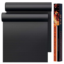 2 Pack Heavy Duty Non Stick Oven Liners 23.6x15.74in Reusable Heat Resistant Mats for Bottom of Oven