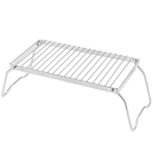 Adjustable Height Stainless Steel BBQ Grill Rack for Outdoor Camping and Fire Pit Cooking