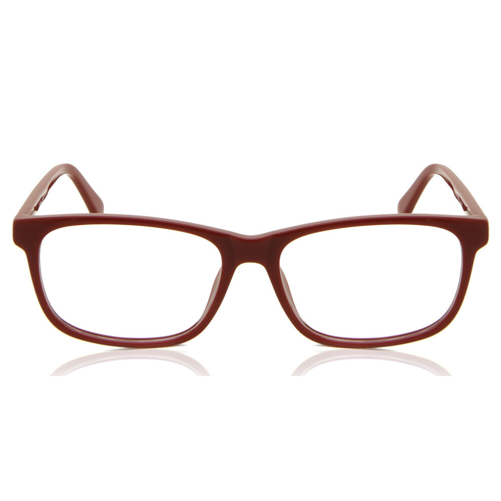 Smartbuy Collection Red Full Rim Square Shiny Jing Am70c Unisex Eyeglasses