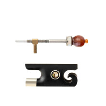 4/4 Ebony Ox Horn Violin Bow Frog Parts with Abalone Inlay for Clear Balanced Tone