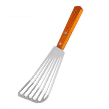 Stainless Steel Fish Spatula with Thin Slotted Blade for Flipping Delicate Fillets and Nonstick Pans