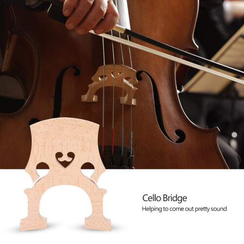 4/4 Maple Cello Bridge Replacement, Adjustable Durable Maple Bridge for Enhanced Tonal Clarity and Precision Fit 2
