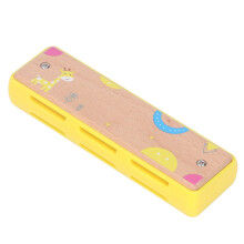 16-Hole Beech Wood Harmonica for Kids Yellow
