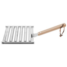 Portable BBQ Grill with Stainless Steel Hot Dog Roller, Even Cooking Rack for Outdoor Camping