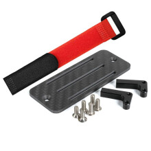 Kolfiberbatteribricka ESC MottagarfäSte för Axial SCX10 Capra 1/10 RC Bil LCG-Chassi Nedre Tyngdpunktsskenor