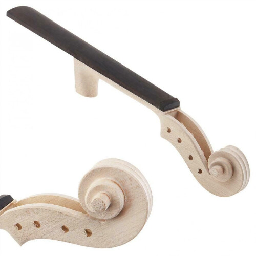 4/4 Violin Fingerboard Replacement Kit, Smooth Ebony Fingerboard and Durable Maple Head for Easy DIY Upgrade 2