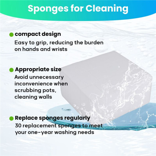 30x Magic Cleaning Sponge Eraser Melamine Cleaner Multifunction White 2