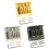 3 String Guitar Bridge Golden Adjustable Hardtail Tailpiece for Cigar Box Guitar with Screws 3