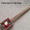 3 String Guitar Bridge Golden Adjustable Hardtail Tailpiece for Cigar Box Guitar with Screws 4