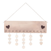 Familien Geburtstag Tafel Set HäNgende Holz Kalender Wand Kalender Dekor für Familie Freunde Geburtstag Erinnerung
