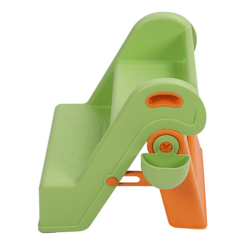 Kids 2-Step Folding Stool with Splashguard - Green 1