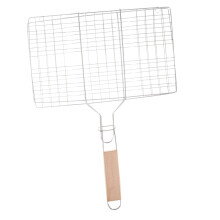 Fish Grill Basket with Secure Design, NonStick Mesh for BBQ, Even Heat and Easy Flip, Random Color