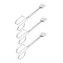 3 Pack BBQ Charcoal Tongs Long Reach Heat Resistant Handle Fire Pit Log Grabber Set