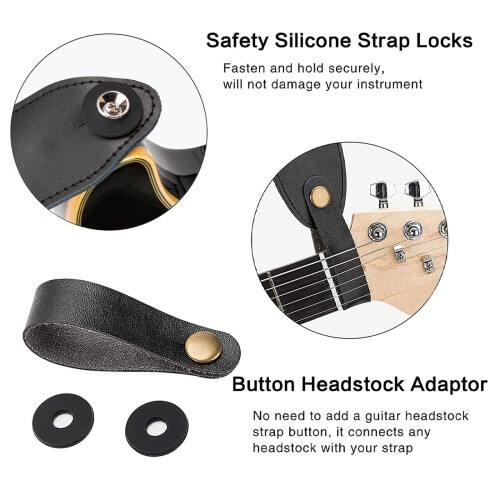 Capybara Pattern Adjustable Electric and Bass Guitar Strap with Comfortable Shoulder Support for Musicians 2