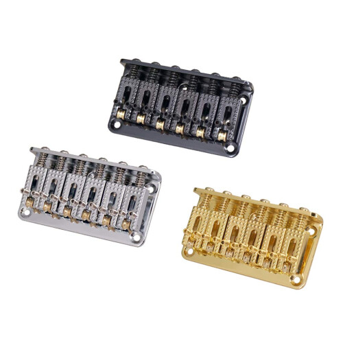 Electric Guitar Bridge 69mm Hardtail Design Gold Fixed Saddles  Load Stable Tuning Replacement 1