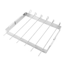 Stainless Steel BBQ Skewers and Grilling Rack Set, HeatResistant Detachable Design for Camping Outdoor Cooking