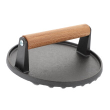 Cast Iron Grill Press Round Heavy Duty Steak and Burger Press for Griddle BBQ Even Heat