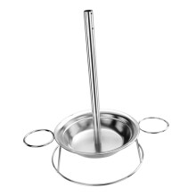Stainless Steel Chicken Roasting Rack with Wing Rails for Even Heat and Crispy Skin, Outdoor Grill Use
