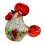Exquisite handgefertigte Hühnerfigur aus Glas mit 1