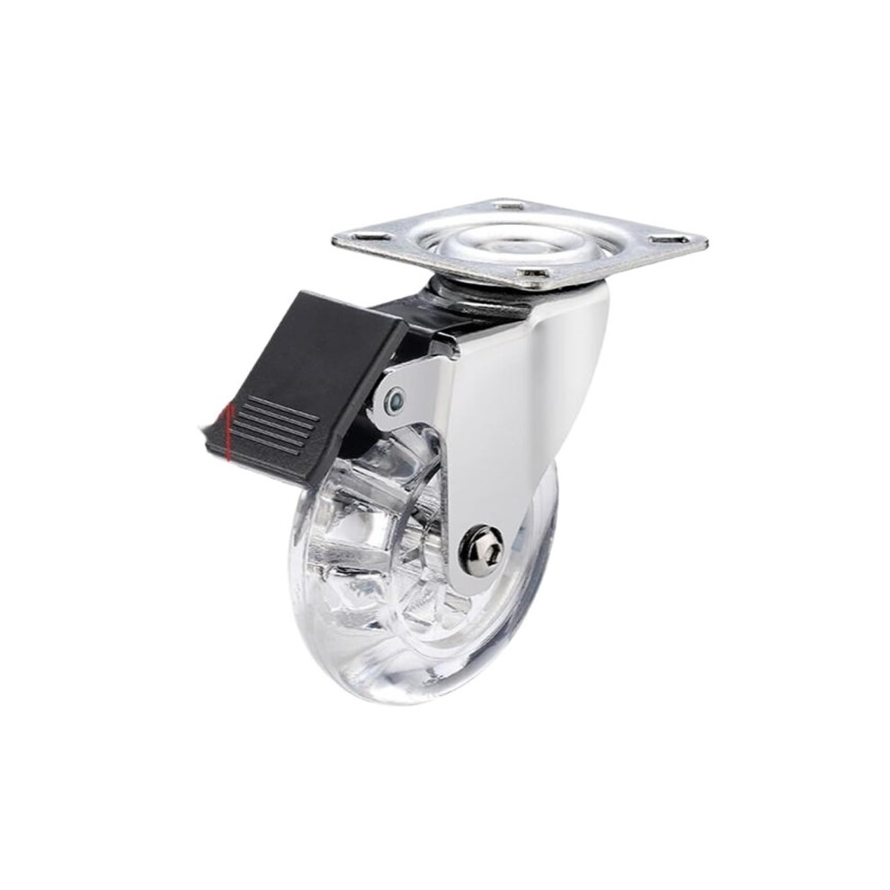 4ÂPack 3 Inch Transparent Rubber Furniture Caster Wheels For Display Cabinet, 360 Smooth LowâNoise Rolling 9330225506676