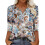 Women's sleeve V-neck T-shirts for Spring -Multi XL 1