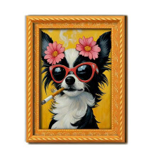 Handcrafted Wooden Cats Magnets Featuring Retro-SCE1383