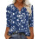 Women's sleeve V-neck T-shirts for Spring  comfortable,-Blue S 1