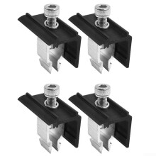 Aluminum Solar Panel Mounting Bracket Kit with Grooved End Clamps for Secure PV Installation 4 Pack