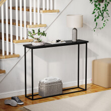(Black) Console Table With Metal Leg, Vida Designs, Modern Hallway Table