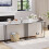 Vida Designs (White Marble & Black) Console Table With Metal Leg, Vida Designs, Modern Hallway Table 3